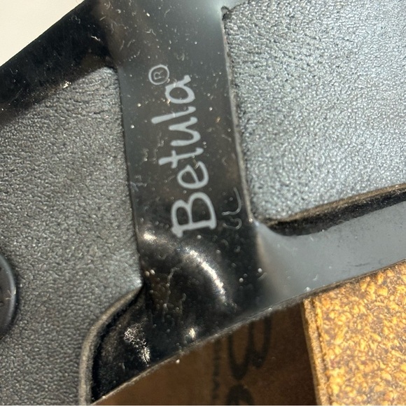 BETULA Sz 9 Toe Wrap Slides Sandals Patent and Smooth Leather Birkenstock Family - Picture 6 of 9